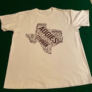 Texas A&M Fighting Aggies 12th Man white tee size men’s medium